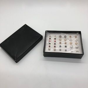 Collection of stud earrings